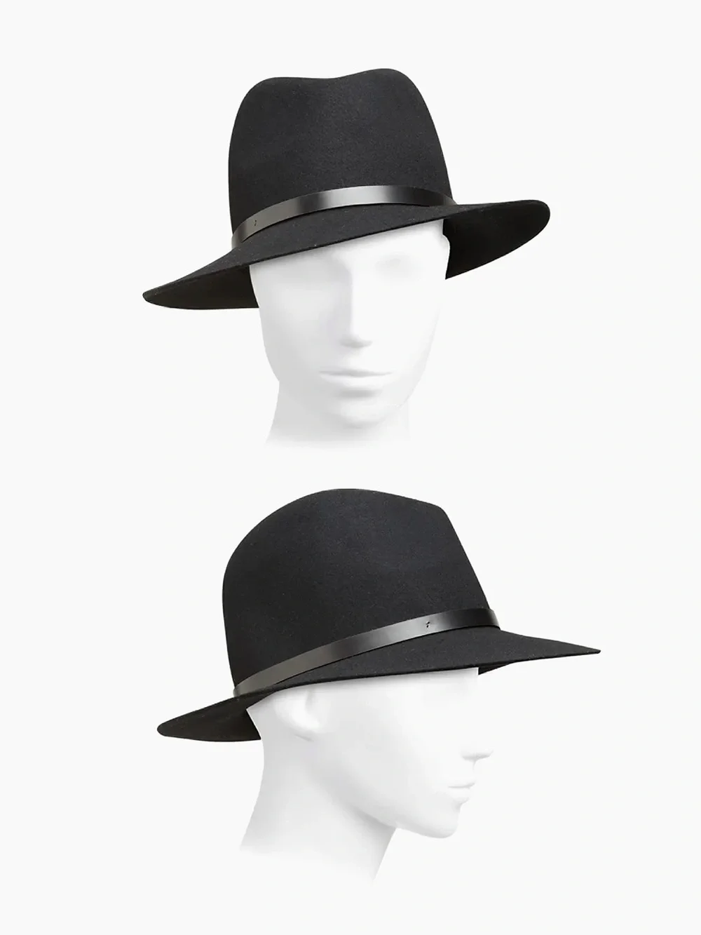 Rag & Bone floppy wool fedora in black size L